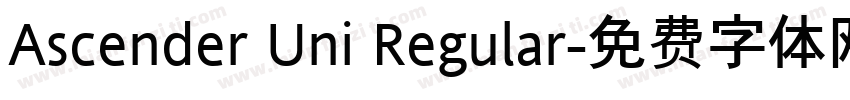 Ascender Uni Regular字体转换